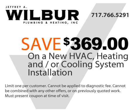save 369 dollars on a new hvac, heating and or cooling system installation